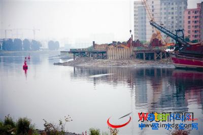 茅洲河界河段綜合整治工程正在施工