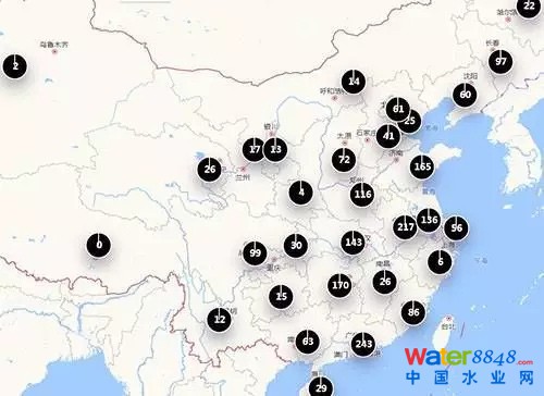 2017年4年黑臭水體分布圖