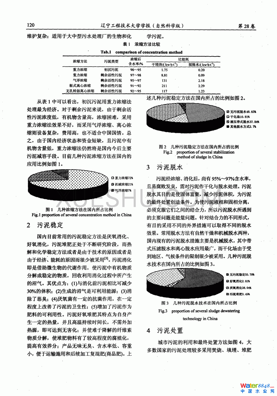 我國城市污水處理廠污泥處理工藝及現(xiàn)狀第1頁